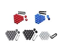 Yvxotrxnk 20/60 pezzi Black Wheel Nut Caps 17/19/21 mm - Universal Antiruggine Hub Screw Covers, Car Tire Bolt Protection & Tyre Decoration (rosa, 17 mm)