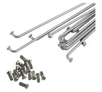 Yvxotrxnk 36 pezzi 14 G 2,0 mm 304 Stainless Steel foyBicycle Spokes with Nipples & End Caps - Multiple Size (da 236 mm a 265 mm) for Bike Wheel Repair and Maintenance (14 G 259 MM NL 36 pezzi)