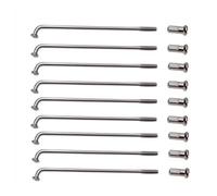 Yvxotrxnk 36 pezzi Heavy Duty for Bicycle Spokes, 12 G 2,5 mm Load-Bearing Steel Spokes with Nipples (80-305 mm), for Electric Bike E-Bike Repair & Build - Cycling Accessories(175 mm)