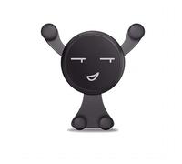 Yvxotrxnk Car Phone Holder Air Vent Mount - Universale Auto Clip Cradle for iPhone for Samsung for Xiaomi, Rotazione a 360° One Hand Hook Stand for All 4-7 Inch Phones (Smiley Black)