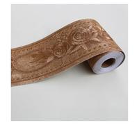 Yvxotrxnk Floral Waist Line Wall Sticker, Waterproof PVC Self-Adhesive Wallpaper Border for Kitchen Bathroom, 5 m x 10 cm Peel and Stick Home Decor (204)