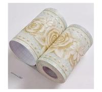 Yvxotrxnk Floral Waist Line Wall Sticker, Waterproof PVC Self-Adhesive Wallpaper Border for Kitchen Bathroom, 5 m x 10 cm Peel and Stick Home Decor (203)