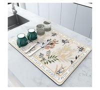 Yvxotrxnk Grande tappetino da cucina super assorbente, Quick Dry Dish Drying Mat & Coffee Station Pad, Extra Wide Sink Liner and Non-Slip Faucet Drip Tray for Bathroom, grigio (arancione, 30 x 40 cm)