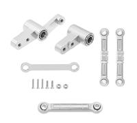 Yvxotrxnk Gruppo di controllo CNC in alluminio con cuscinetti & Link Tie Rods, kit di aggiornamento di precisione per 1/14 scale RC Car, parti di modifica del metallo per Steering Play (set 3)