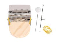 Yvxotrxnk HandTapestry Wood Loom & Darning Machine, 2 in 1 Small Frame Weaving Tool for Mending Clothes and Jeans, Portable Knitting and Repair Loom Kit for Beginners (14 pins)