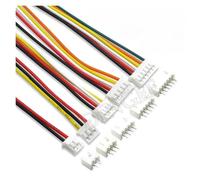 Yvxotrxnk JST Connector Assortment Kit, 5 set XH ZH PH 2,54 mm 1,25 mm 1,5 mm 2,0 mm Pitch, 2 - 12 pin maschio & femmina plug for DIY Electronics Drone RC (1,25 mm, lunghezza 15 cm, 6P)