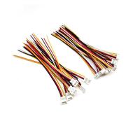 Yvxotrxnk JST - Kit connettore da 1,25 mm, 5/10 paia di maschi e femmine, 2/3/4/5/6 pin con cavo da 10 cm, per drone fai da te, FPV, ricevitore RC, striscia LED, progetti elettronici (4P, 5 paia)