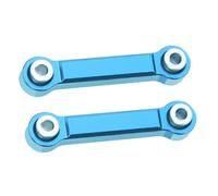 Yvxotrxnk Kit di aggiornamento CNC Metal Steering Assembly with Bearings for 1/14 Scale RC Car, High Precision Steering Linkage Group to Play & Improve Control (Linkage Blue)