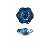 Yvxotrxnk Mini piatti portatili, in stile retrò Kiln Glaze Ceramic Plates for Camping & Picnic - Essential for Sushi, salse barbecue, soy salce & snack per la casa (01)