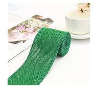 Yvxotrxnk Nastro di iuta naturale Burlap 60 mm x 2 metri | Biodegradable Craft Roll for fai da te, Gift Wrapping, Rustic Wedding & Christmas Decoration (verde rotolo da 2 metri)