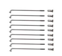 Yvxotrxnk Per bicycle Spokes con nipple da 36 pezzi, 12 g, 2,6 mm, spokes in acciaio per biciclette elettriche e ruote, 60 - 305 mm, lunghezza regolabile (220 mm)