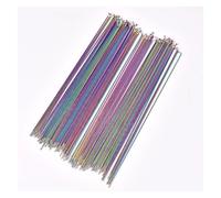 Yvxotrxnk Rainbow foyBicycle Spokes, 36 pezzi Colourful Straight-Pull Spokes & Nipples, Stainless Steel for Road &, Aesthetic Bike Wheel Customization (271 mm)