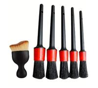 Yvxotrxnk Set di 6 pennelli per lavaggio auto, set di 6 pennelli multiuso per ruote, cruscotto, ventole d'aria e pulizia interni auto, accessori per auto durevoli e senza graffi (un set)