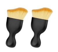 Yvxotrxnk Set di 6 pennelli per lavaggio auto, set di 6 pezzi, per ruote, cruscotto, ventole d'aria e pulizia interni auto, accessori per auto durevoli e senza graffi (2 pezzi)