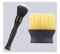 Yvxotrxnk Spazzole per la pulizia degli interni dell'auto, set da 2 pennelli morbidi con manico per ventole d'aria, cruscotto, crevices e gap, strumenti per la pulizia dell'auto senza graffi (pennello