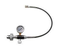 Yvxotrxnk Struttura completamente in acciaio inox | Fill Station Adaptor Valve with DIN G5/8 Connect for Air Diving, 6000psi 400bar HPA, valvola sbiancata integrata e pantaloni intrecciati da 50 cm