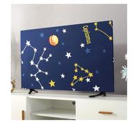 Yvxotrxnk Universal Hanging TV Dust Cover for 43 50 55 65 pollici, Soft Fabric Anti-Dust Protector for Household LCD LED Flat Screen Televisions, Wall Mount Accessory (Constellation, 75 pollici)