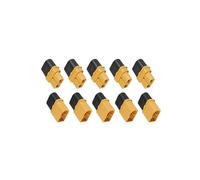 Yvxotrxnk XT60 Male Female Bullet Connector with Sheath Housing, High Current Plug for RC LiPo Battery, Soldering, Drone, Car, Airplane DIY (5 paia)