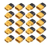 Yvxotrxnk XT60H Connector with Protective Sheath Housing, 5/10 pair maschio & Female Plug Set per Soldering, Gold Plated for RC LiPo Battery, Drone, FPV Car Airplane DIY (10 paia XT60H)