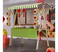 YVYKFZD Bancarella chiosco alimentare in legno, Bancarelle del mercato pieghevole, Carrello per bancarelle con tettoia, Bancarella del Venditore portatile, artigianato(Green 4,120cm/47.2")