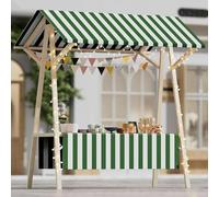 YVYKFZD Bancarella chiosco alimentare in legno, Bancarelle del mercato pieghevole, Carrello per bancarelle portatile, Bancarella del Venditore all'aperto(Green 1,150cm/59.0")