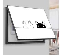 YVYKFZD Copri Cassaforte a Muro Copertura Decorativa, Quadro Copri Cassaforte, Copertura Quadro Elettrico Decorativa nascosto, copri contatori elettrici da parete(Black A,45x35cm/17.7"x13.8")