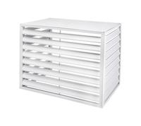 YVYKFZD Copri Condizionatore Esterna, Copri Motore Condizionatore per Carichi Pesanti, Copertura per Aria Condizionata in Alluminio per Fiori, Stand per Nascondere Il Condizionatore d'Aria (Color : W