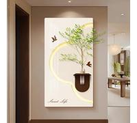 YVYKFZD Lampada da Parete 3D, Decorazioni da Parete a LED con vasi, Sculture da Paretes Creativo, Grande Decorazione da paretes for Ingresso, corridoio(Cream h,70x130cm/27.5"x51.1")