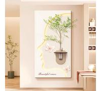 YVYKFZD Lampada da Parete 3D, Decorazioni da Parete a LED con vasi, Sculture da Paretes Creativo, Grande Decorazione da paretes for Ingresso, corridoio(Cream j,80x150cm/31.4"x59.0")