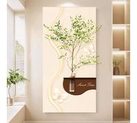 YVYKFZD Lampada da Parete 3D, Decorazioni da Parete a LED con vasi, Sculture da Paretes Creativo, Grande Decorazione da paretes for Ingresso, corridoio(Cream f,50x95cm/19.6"x37.4")