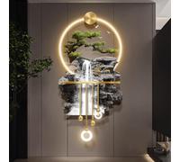 YVYKFZD Lampada da Parete 3D, Decorazioni da Parete a LED, Sculture da Paretes paesaggistica, Decorazione da paretes Creativa con Ciondolo in Metallo, for Ingresso(Style b,60x120cm/23.6"x47.2")