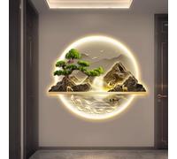 YVYKFZD Lampada da Parete 3D, Decorazioni da paretes con Luce LED, Paesaggio Montano da Sculture da Paretes, Decorazione da Parete Creativa for Ingresso, corridoio(Style b,72x60cm/28.3"x23.6")