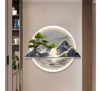 YVYKFZD Lampada da Parete 3D, Decorazioni da paretes con Luce LED, Paesaggio Montano da Sculture da Paretes, Decorazione da Parete Creativa for Ingresso, corridoio(Style d,96x80cm/37.7"x31.4")