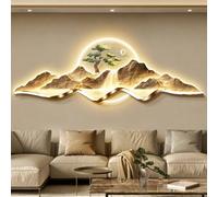 YVYKFZD Lampada da Parete 3D, Sculture da Parete a LED, Decorazioni da paretes di paesaggi Cinesi, Decorazione da paretes con Alimentatore, for Ingresso, corridoio(Style k,180x60cm/70.8"x23.6")