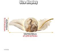 YVYKFZD Lampada da Parete 3D, Sculture da Paretes a LED, Decorazioni da Parete con Piume, Decorazione da paretes con Alimentatore, Pittura Decorativa Creativa(Style f,120x40cm/47.2"x15.7")