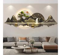 YVYKFZD Lampada da Parete 3D, Sculture da Paretes a LED, Decorazioni da Parete Paesaggio Cinese, Decorazione da paretes con Alimentatore a Spina for Soggiorno, Ingresso(Style b,150x50cm/59.0"x19.6")