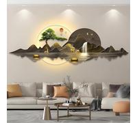 YVYKFZD Lampada da Parete 3D, Sculture da Paretes a LED, Decorazioni da Parete Paesaggio Cinese, Decorazione da paretes con Alimentatore a Spina for Soggiorno, Ingresso(Style f,150x50cm/59.0"x19.6")