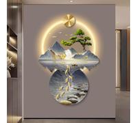 YVYKFZD Lampada da Parete 3D, Sculture da Paretes a LED, Decorazioni da paretes Tradizionale Cinese, Decorazione da Parete Creativa, Pittura da Appendere alle pareti(Style c,80x120cm/31.4"x47.2")