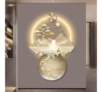 YVYKFZD Lampada da Parete 3D, Sculture da Paretes a LED, Decorazioni da paretes Tradizionale Cinese, Decorazione da Parete Creativa, Pittura da Appendere alle pareti(Style l,80x120cm/31.4"x47.2")