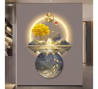 YVYKFZD Lampada da Parete 3D, Sculture da Paretes a LED, Decorazioni da paretes Tradizionale Cinese, Decorazione da Parete Creativa, Pittura da Appendere alle pareti(Style g,70x105cm/27.5"x41.3")