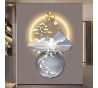 YVYKFZD Lampada da Parete 3D, Sculture da Paretes a LED, Decorazioni da paretes Tradizionale Cinese, Decorazione da Parete Creativa, Pittura da Appendere alle pareti(Style m,70x105cm/27.5"x41.3")