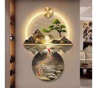 YVYKFZD Lampada da Parete 3D, Sculture da Paretes a LED, Decorazioni da paretes Tradizionale Cinese, Decorazione da Parete Creativa, Pittura da Appendere alle pareti(Style b,90x135cm/35.4"x53.1")