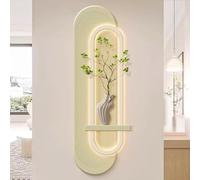 YVYKFZD Lampada da Parete murale 3D, Sculture da Paretes in arenaria a LED, Decorazioni da Parete Verticale, Decorazione da paretes for Ingresso, Soggiorno, corridoio(Green 1,33x100cm/12.9"x39.3")