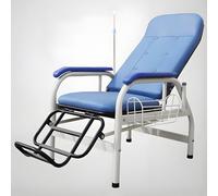 YVYKFZD Poltrona Per Prelievo di Sangue cliniche, Poltrona Medica, Poltronas Per Infusione Singola in pelle con braccioli e asta portaflebo, Sedie pers sala d'attesa(Blue+Black)