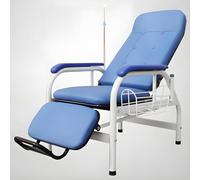 YVYKFZD Poltrona Per Prelievo di Sangue cliniche, Poltrona Medica, Poltronas Per Infusione Singola in pelle con braccioli e asta portaflebo, Sedie pers sala d'attesa(Blue+Black 1)