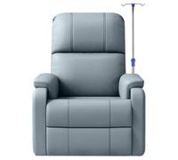 YVYKFZD Poltrona Per Prelievo di Sangue, Poltrona Medica in pelle, Poltronas Per Infusione Singola con braccioli, Sedie pers sala d'attesa completamente reclinabili(Light blue)