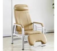 YVYKFZD Poltrona Per Prelievo di Sangue, Poltrona Per Infusione Singola, Poltronas Medica in pelle con braccioli e asta portaflebo, Sedie pers sala d'attesa regolabili(Light yellow)