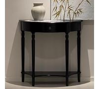 YVYKFZD Tavolo Consolle a mezzaluna, Consolle Ingresso Tavolo Console in legno massello con cassetto, Tavolos da Ingresso in stile retrò, Tavolos da Divano stretti(Black,23.6"x11.8"x31.4")