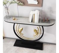 YVYKFZD Tavolo Consolle, Consolle Ingresso creativo, eleganti Tavolo Console, Tavolos da Ingresso dietro Tavolos da Divano per l'ingresso, facili das montare(Black C,100cm/39.3")