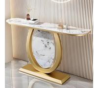 YVYKFZD Tavolo Consolle di lusso, Consolle Ingresso Tavolo Console con base in metallo, Tavolos da Ingresso stretti, Tavolos da Divano industriale, facili da montare(Gold B,80cm/31.4")
